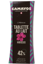 Charger l'image dans la galerie, L'Hibiscus - 🍫🌺 Tablette Camayos au Lait, Fleurs Hibiscus – 42% Cacao 💜 – 80g