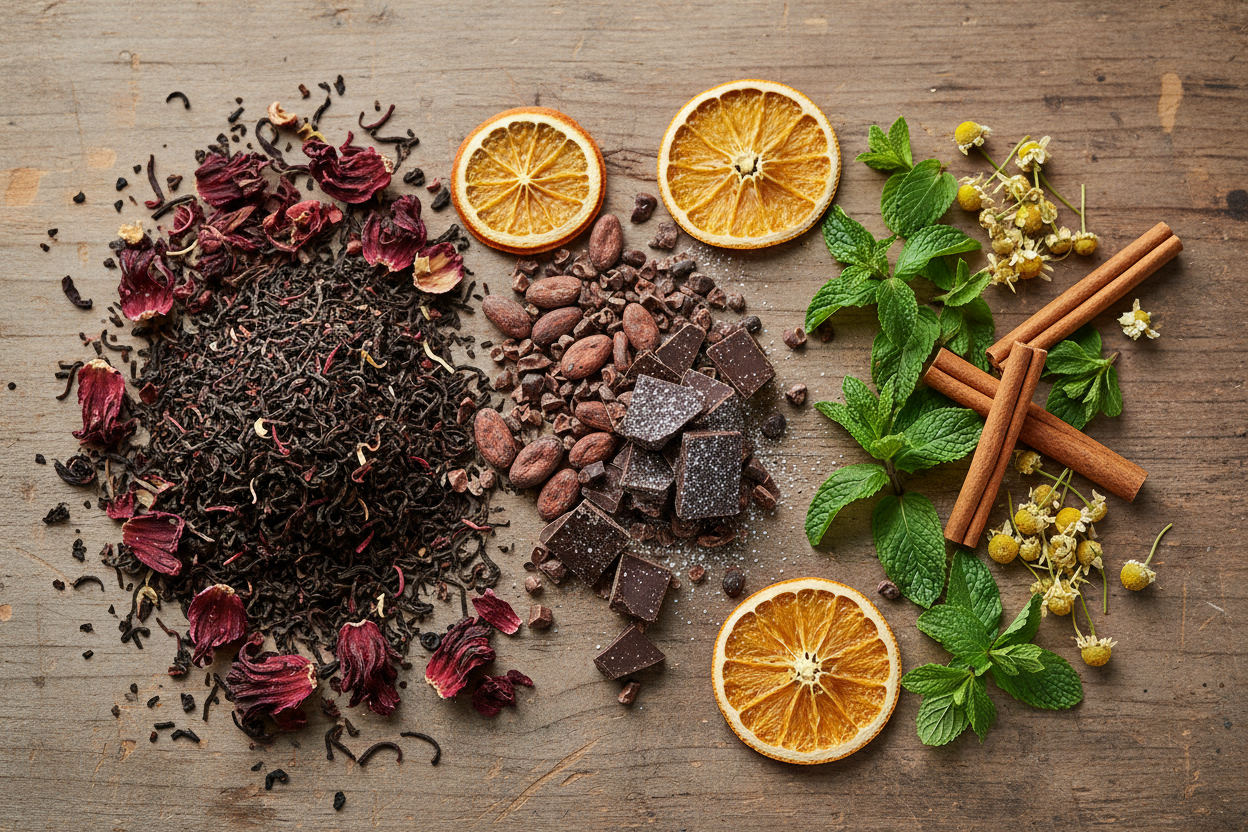 Thés & Infusions avec cannelle, camomille et orange