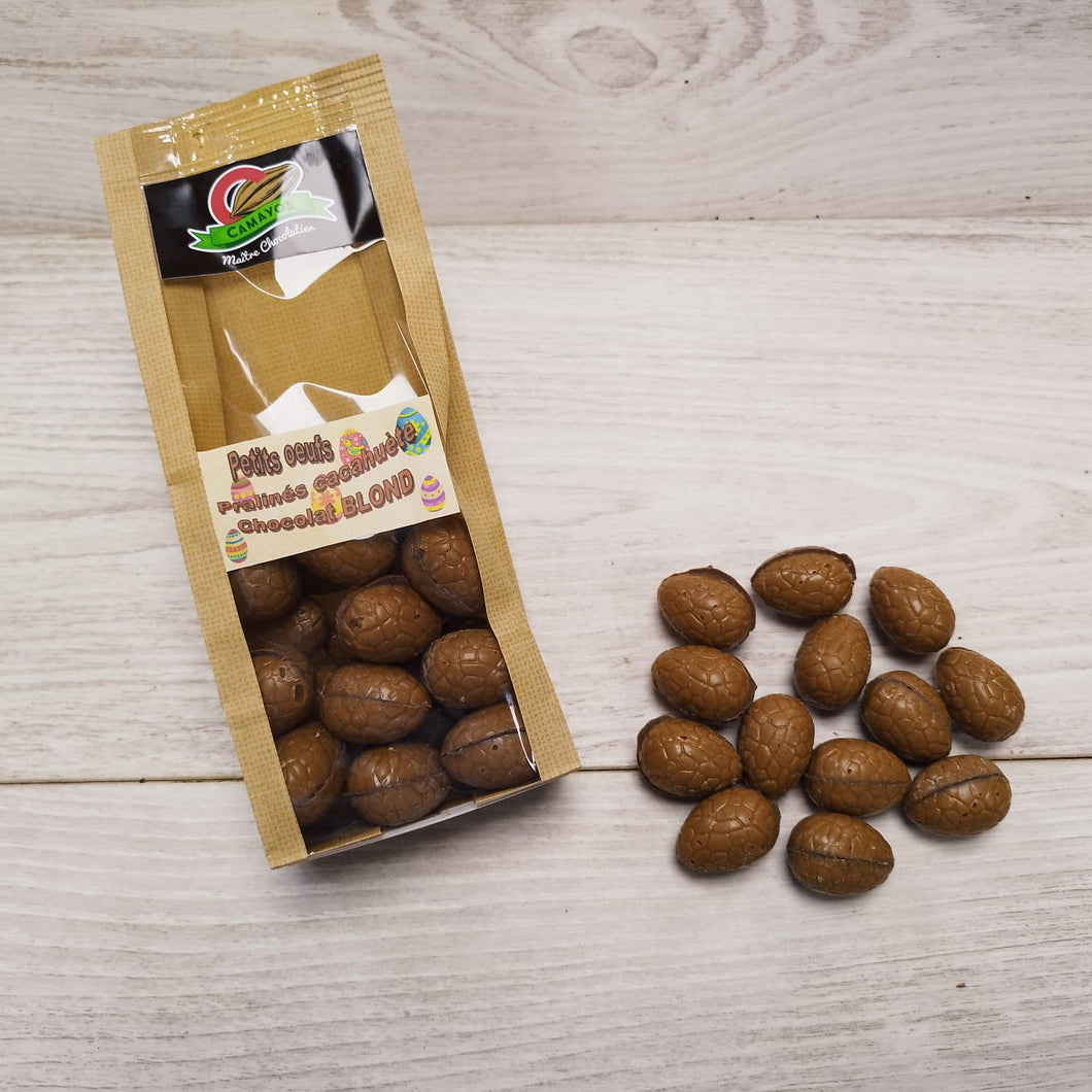 PETITS OEUFS PRALINÉS CACAHUÈTE AU CHOCOLAT BLOND