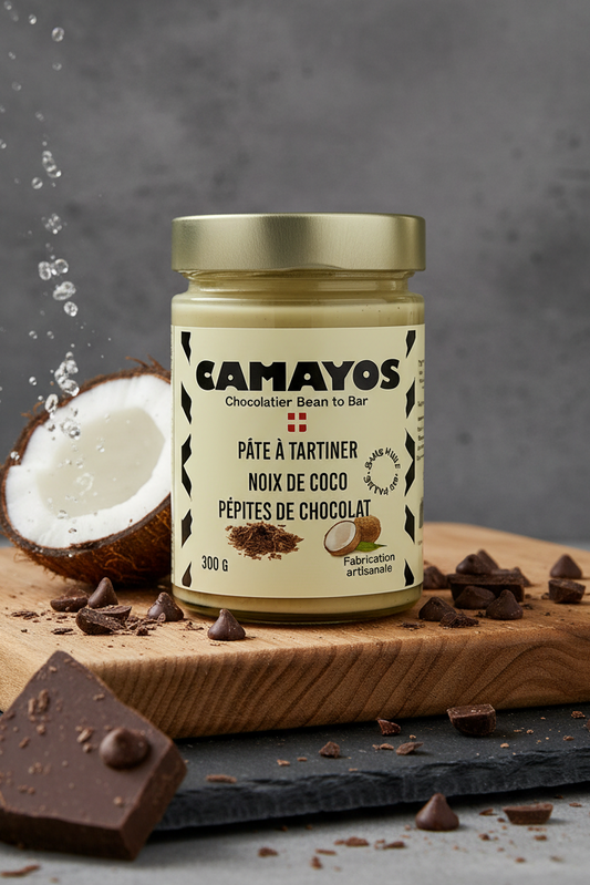 🥥 Pâte à Tartiner Noix de Coco & Pépites de Chocolat