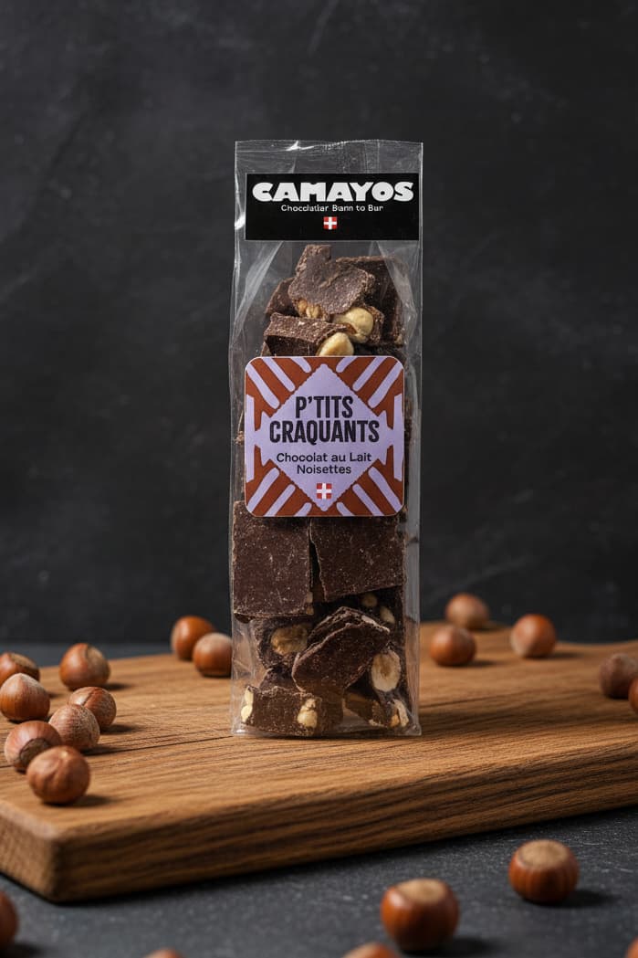 🌰🍫 P’tits Craquants Chocolat lait noisettes Camayos – Sachet 150g