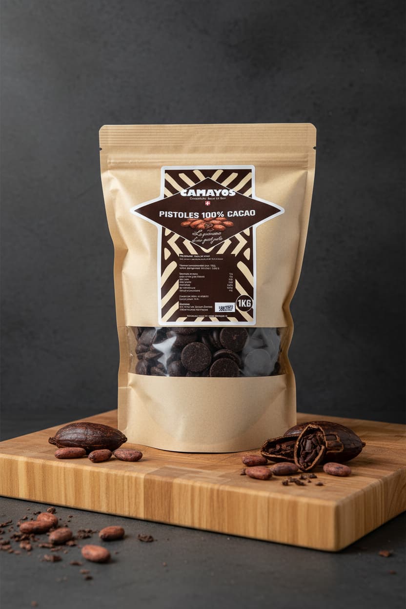 🍫💪 Pistoles noir 100% DE CACAO Camayos 1KG – Artisanales et traçables