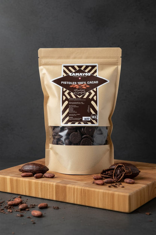 🍫💪 Pistoles noir 100% DE CACAO Camayos 1KG – Artisanales et traçables