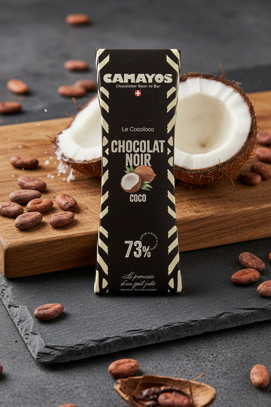 Le Cocoloco - 🍫🥥 Tablette Camayos – Chocolat noir & coco – 80g