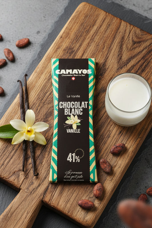 Le Vanillé – 🌿🍫🥛 Tablette Camayos – Chocolat blanc vanille – 80g