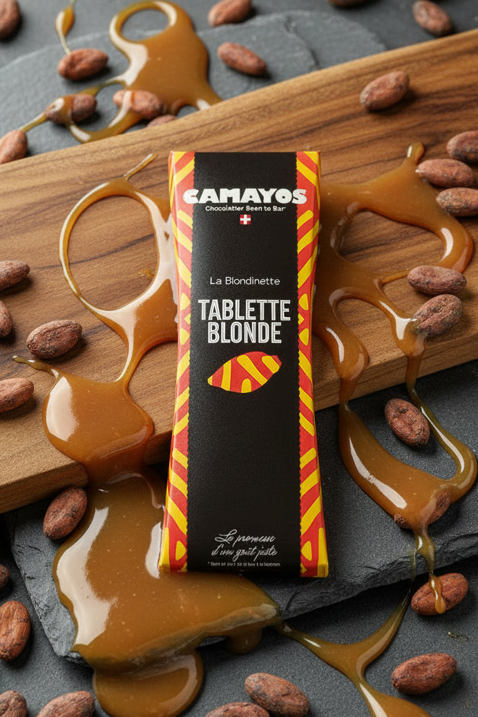 La Blondinette 🍫🧇🥛 Tablette de chocolat blond Camayos – 80g